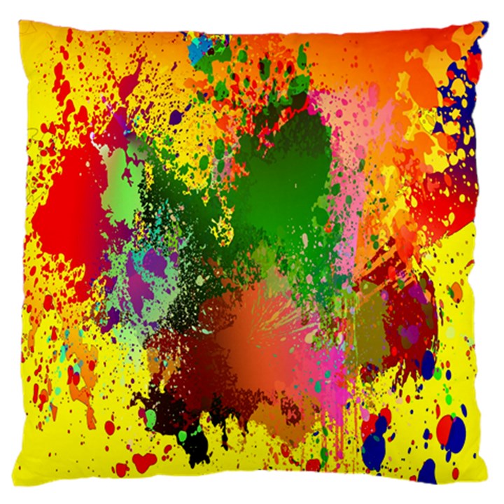 Embroidery Dab Color Spray Large Flano Cushion Case (Two Sides)