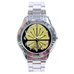 Window About Glass Metal Weathered Stainless Steel Analogue Watch by Sapixe