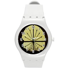 Window About Glass Metal Weathered Round Plastic Sport Watch (m) by Sapixe