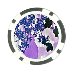 Blossom Bloom Floral Design Poker Chip Card Guard