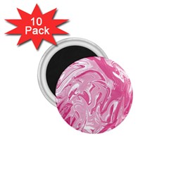 Pink Marble Painting Texture Pattern 1 75  Magnets (10 Pack)  by Sapixe