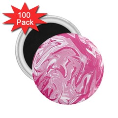 Pink Marble Painting Texture Pattern 2 25  Magnets (100 Pack)  by Sapixe