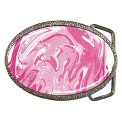 Pink Marble Painting Texture Pattern Belt Buckles by Sapixe