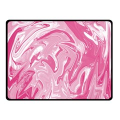 Pink Marble Painting Texture Pattern Fleece Blanket (small) by Sapixe