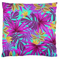 Tropical Greens Leaves Design Large Cushion Case (two Sides) by Sapixe