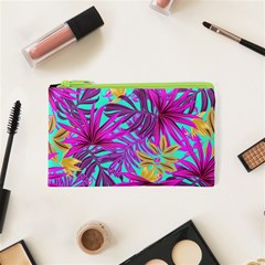 Tropical Greens Leaves Design Cosmetic Bag (xs) by Sapixe