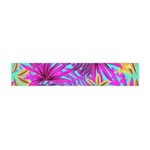 Tropical Greens Leaves Design Flano Scarf (Mini) Front