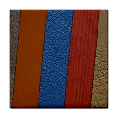 Leather Background Structure Orange Tile Coasters by Sapixe