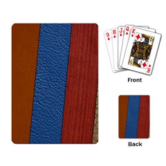 Leather Background Structure Orange Playing Cards Single Design by Sapixe