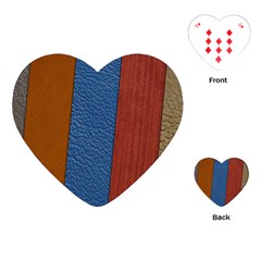 Leather Background Structure Orange Playing Cards (heart) by Sapixe