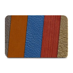 Leather Background Structure Orange Plate Mats by Sapixe