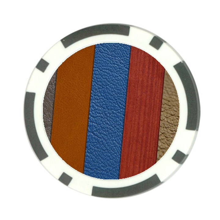 Leather Background Structure Orange Poker Chip Card Guard