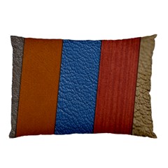 Leather Background Structure Orange Pillow Case (two Sides) by Sapixe