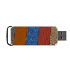 Leather Background Structure Orange Portable Usb Flash (one Side) by Sapixe