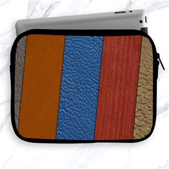 Leather Background Structure Orange Apple Ipad 2/3/4 Zipper Cases by Sapixe