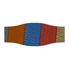 Leather Background Structure Orange Stretchable Headband by Sapixe