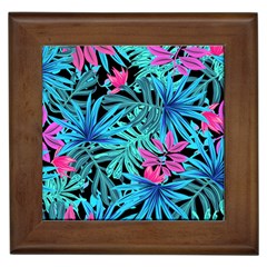 Leaves Picture Tropical Plant Framed Tiles by Sapixe