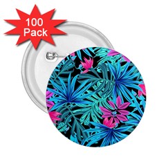 Leaves Picture Tropical Plant 2 25  Buttons (100 Pack)  by Sapixe