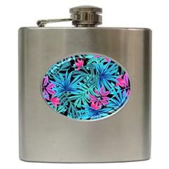 Leaves Picture Tropical Plant Hip Flask (6 Oz) by Sapixe