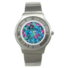 Leaves Picture Tropical Plant Stainless Steel Watch by Sapixe