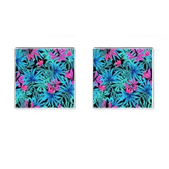 Leaves Picture Tropical Plant Cufflinks (square) by Sapixe