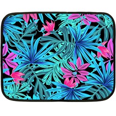 Leaves Picture Tropical Plant Fleece Blanket (mini) by Sapixe