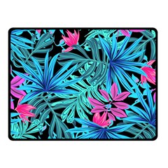 Leaves Picture Tropical Plant Fleece Blanket (small) by Sapixe