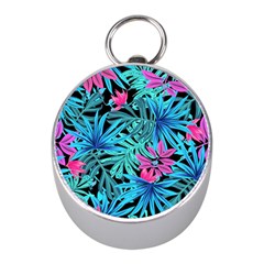 Leaves Picture Tropical Plant Mini Silver Compasses by Sapixe