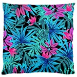 Leaves Picture Tropical Plant Large Flano Cushion Case (Two Sides) Back