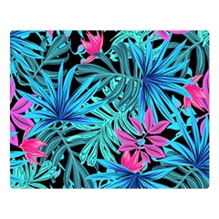 Leaves Picture Tropical Plant Double Sided Flano Blanket (large)  by Sapixe