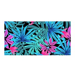 Leaves Picture Tropical Plant Satin Wrap by Sapixe