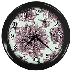 Flowers Flower Rosa Spring Wall Clock (black) by Sapixe