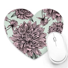 Flowers Flower Rosa Spring Heart Mousepads by Sapixe