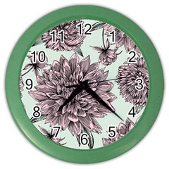 Flowers Flower Rosa Spring Color Wall Clock by Sapixe