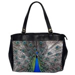 Peacock Bird Animals Pen Plumage Oversize Office Handbag (2 Sides) Front