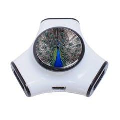 Peacock Bird Animals Pen Plumage 3-port Usb Hub by Sapixe