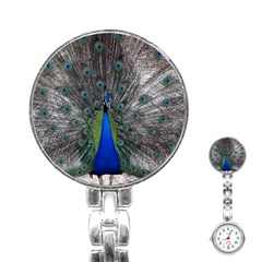 Peacock Bird Animals Pen Plumage Stainless Steel Nurses Watch by Sapixe