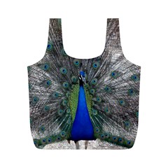 Peacock Bird Animals Pen Plumage Full Print Recycle Bag (m) by Sapixe