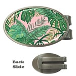 Tropical Greens Leaves Design Money Clips (Oval)  Front