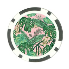 Tropical Greens Leaves Design Poker Chip Card Guard (10 Pack) by Sapixe