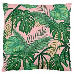 Tropical Greens Leaves Design Standard Flano Cushion Case (one Side) by Sapixe