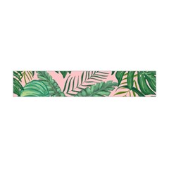 Tropical Greens Leaves Design Flano Scarf (mini) by Sapixe