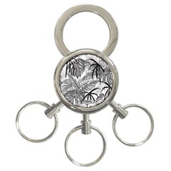 Drawing Leaves Nature Picture 3-ring Key Chains by Sapixe