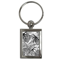 Drawing Leaves Nature Picture Key Chains (rectangle)  by Sapixe