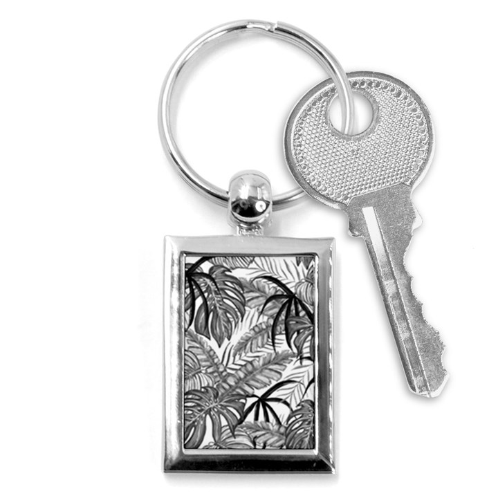 Drawing Leaves Nature Picture Key Chains (Rectangle) 