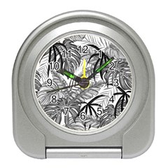 Drawing Leaves Nature Picture Travel Alarm Clock by Sapixe