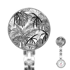 Drawing Leaves Nature Picture Stainless Steel Nurses Watch by Sapixe