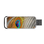 Peacock Feather Feather Bird Portable USB Flash (Two Sides) Front