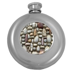 The Stones Facade Wall Building Round Hip Flask (5 Oz) by Sapixe