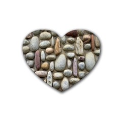 The Stones Facade Wall Building Rubber Coaster (heart) 